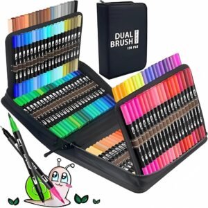 Canetas Marcadoras Brush Pens com Dupla Ponta